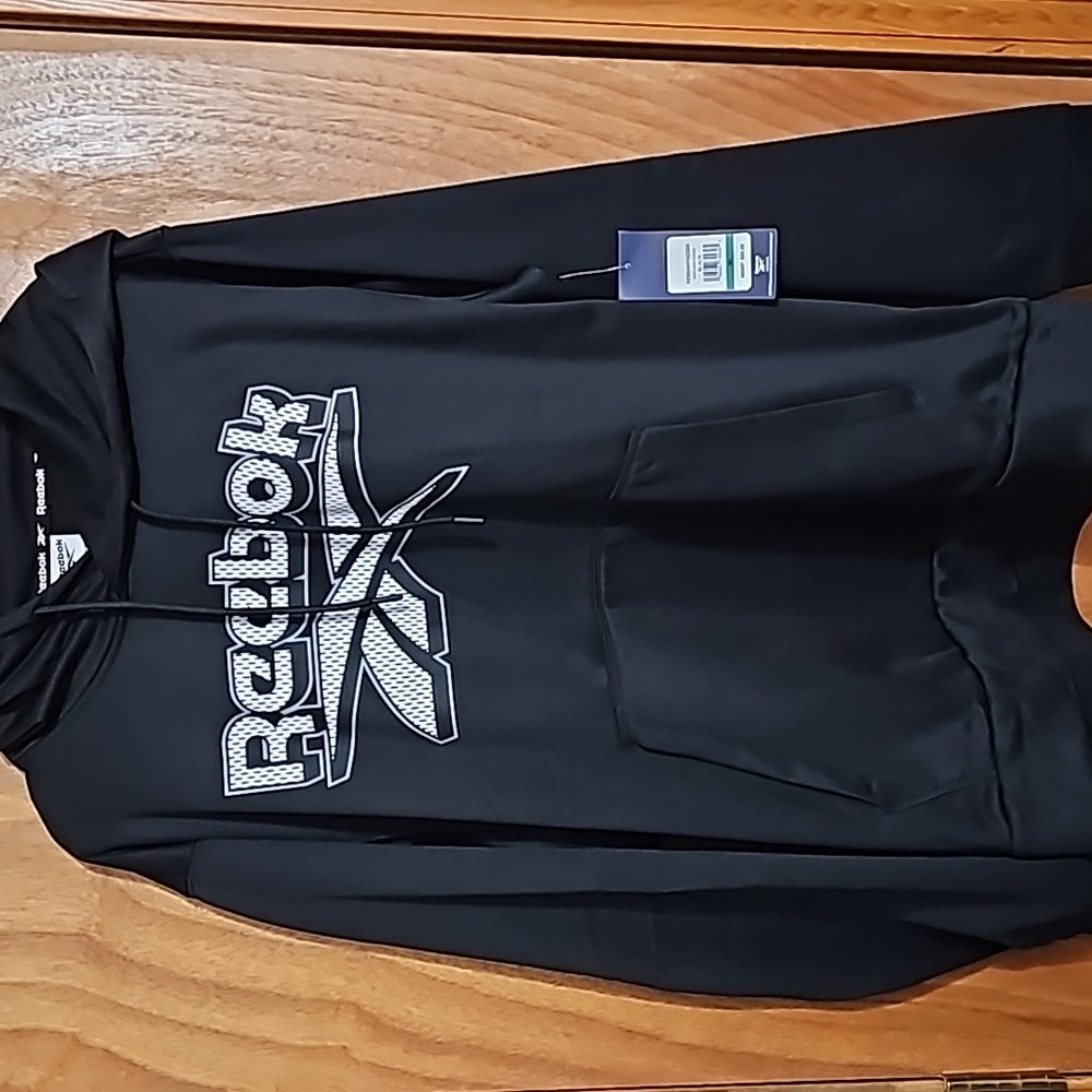 Reebok Active Pullover Hoodie Black XL NWT